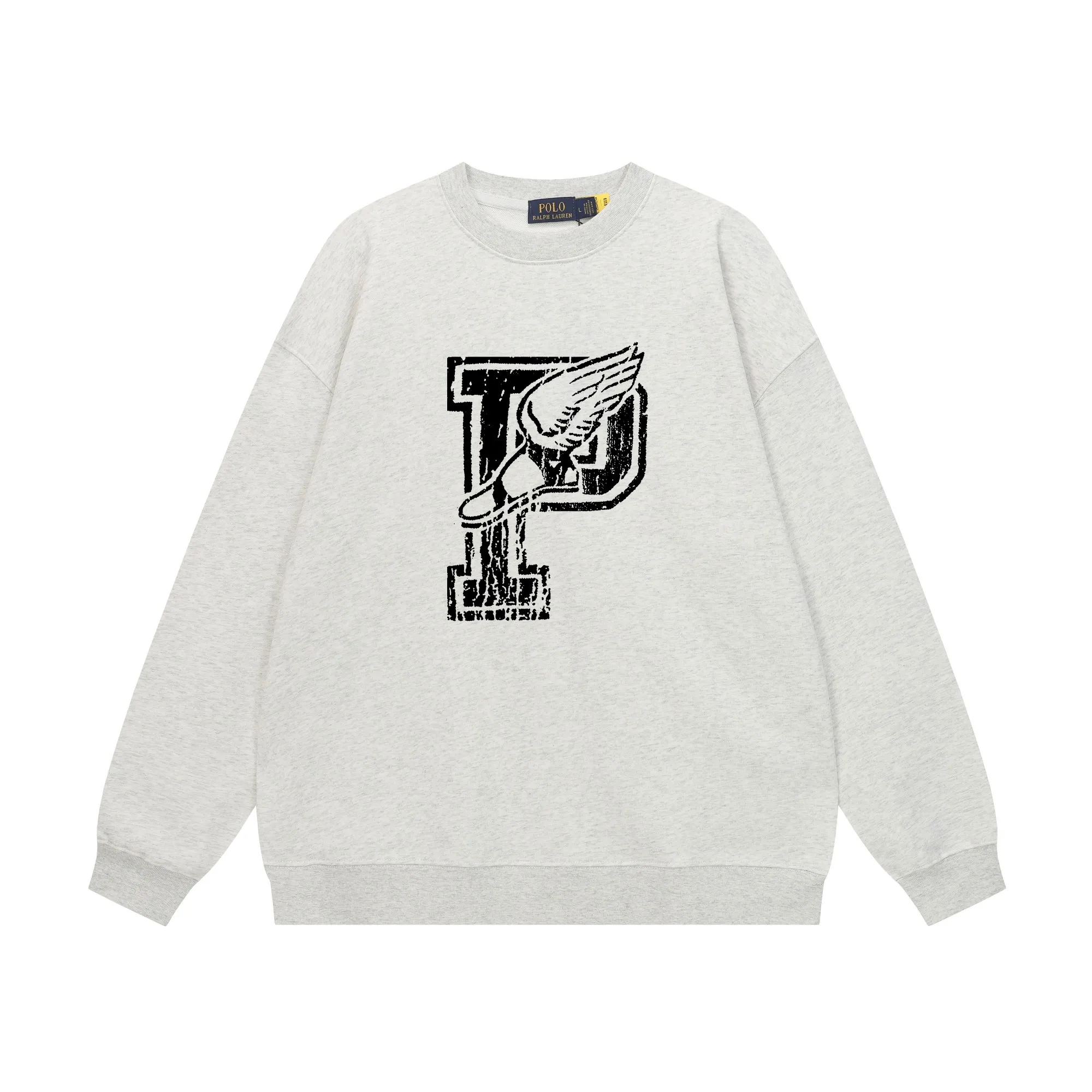P200 Long-term stock] RalphLauren/Ralph Lauren 2025 autumn and winter new bear letter print 420g heavy large terry sweatshirt Ralph Lauren's age-reducing item, the coat fabric is made of 85% cotton ➕15% polyester, which not only retains the softness, comfort and breathability of cotton, but also adds the wear resistance and wrinkle resistance of polyester fiber, making the clothes more durable and easy to care for. Even in slightly cooler weather, you won't feel stuffy when wearing it. This kind of fabric has a natural crisp feel and is not easy to pill or deform. The bear on the chest is printed with English letters. It is full of color, full of three-dimensionality, and lifelike, adding a bit of liveliness and interest to the whole sweatshirt. There is no pressure to dress, regardless of age or gender. Complete accessories! Color: black, white, navy blue, light floral gray Size: M-L-XL-XXL